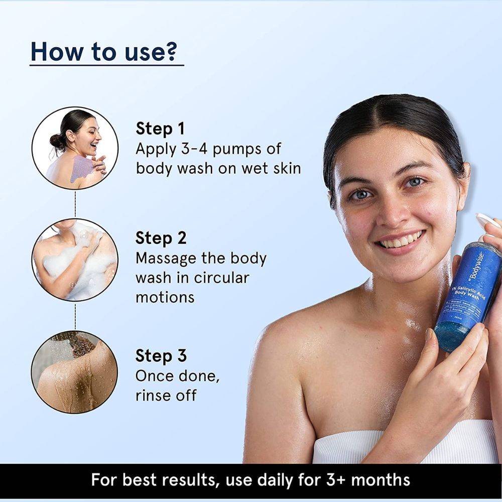5% Niacinamide & 1% Salicylic Acid Body Wash for Acne Control & Mark Reduction | BWS9 - view 5