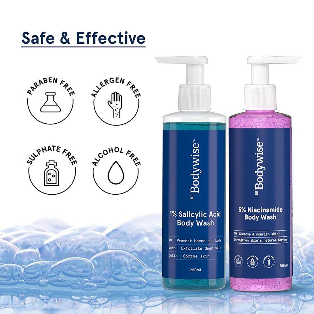5% Niacinamide & 1% Salicylic Acid Body Wash for Acne Control & Mark Reduction | BWS9 - view 7