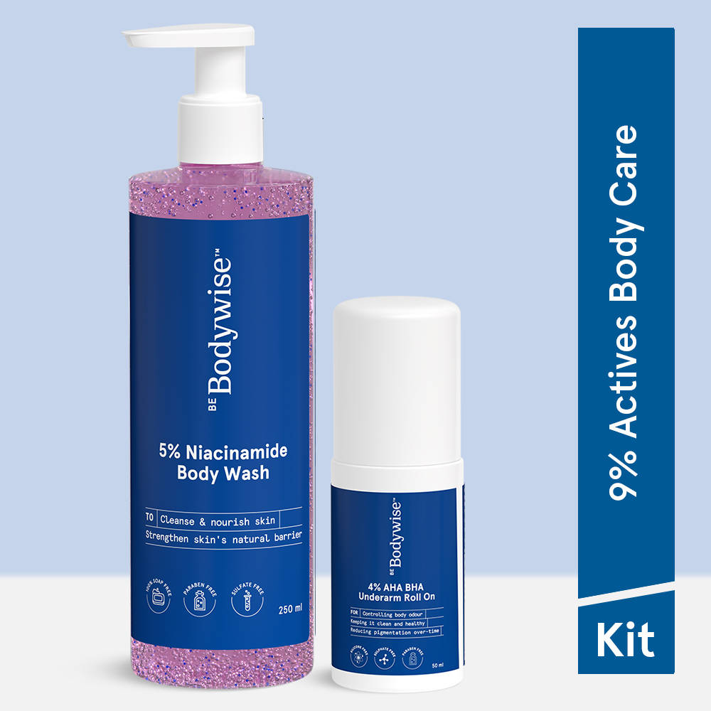 5% Niacinamide Body Wash & 4% AHA BHA Underarm Roll On for Skin Exfoliation | BWS9 - view 1