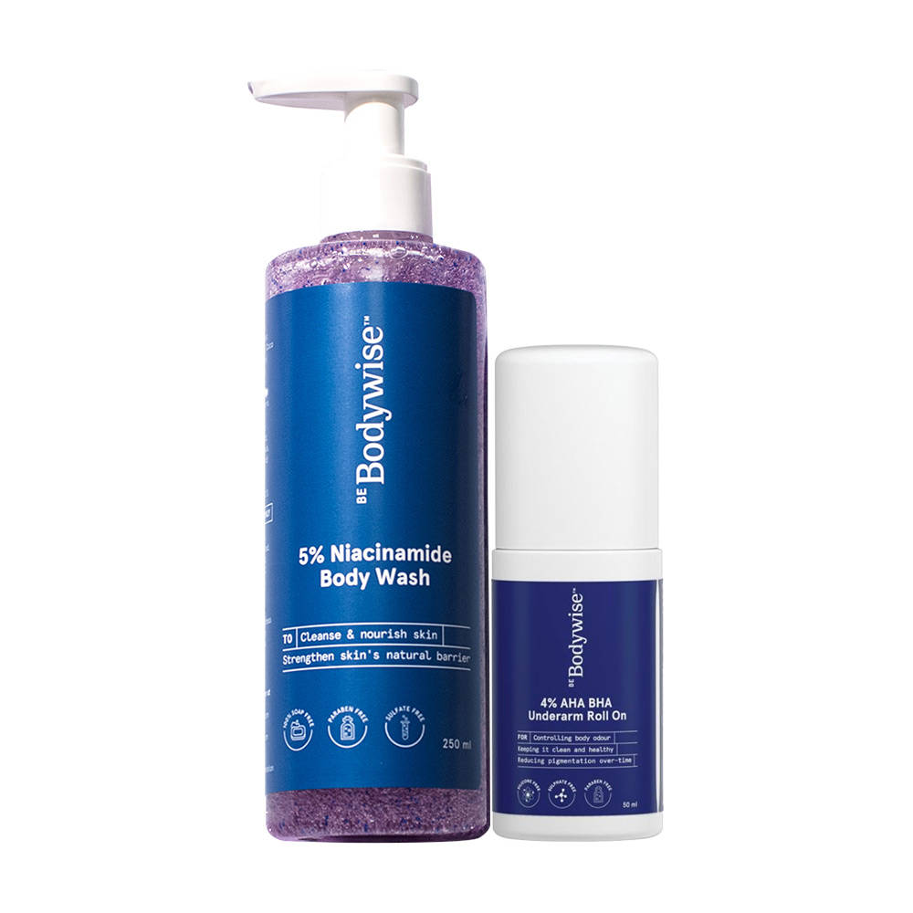 5% Niacinamide Body Wash & 4% AHA BHA Underarm Roll On for Skin Exfoliation | BWS9 - view 2