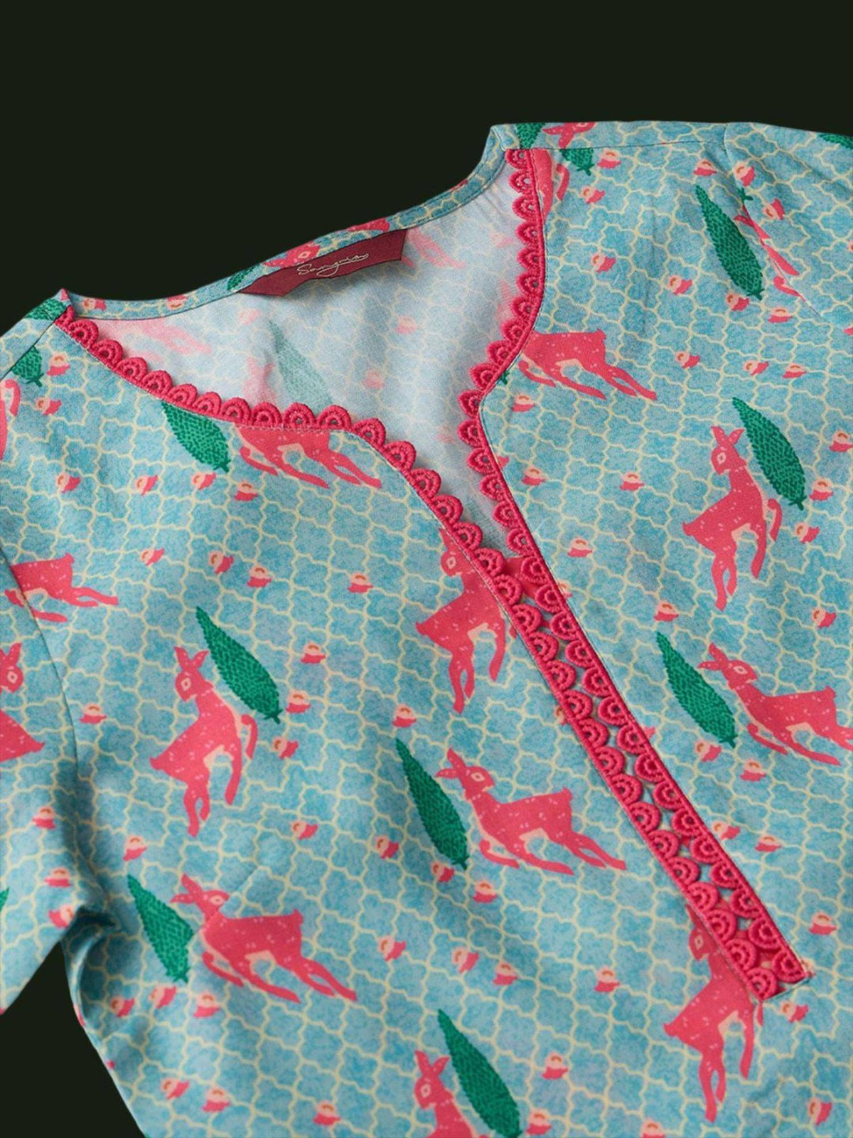 Women Floral Printed Kurta - Green | KDG - view 14