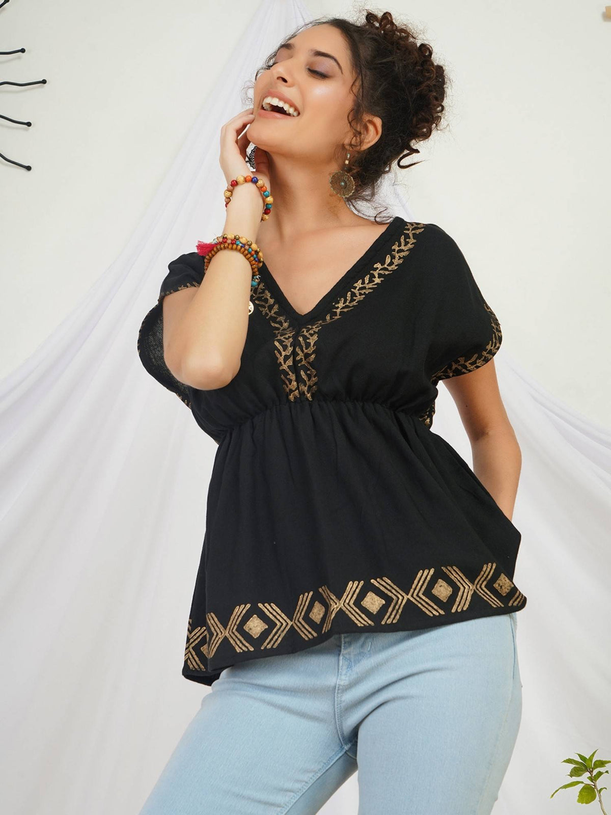 Liora Pearl Glow Boho Top | pt51 - view 29
