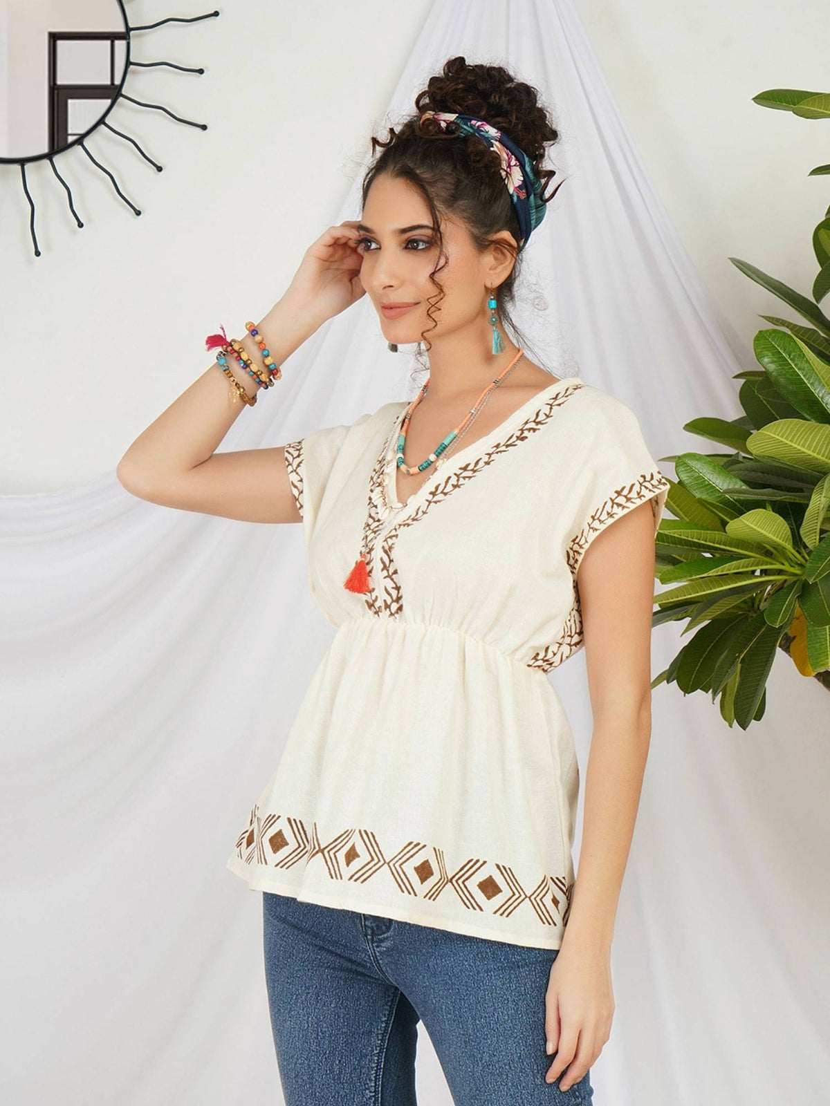 Liora Pearl Glow Boho Top | pt51 - view 3