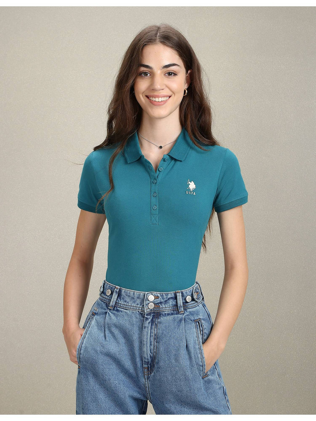 Solid Slim Polo T-shirt | PW43 - view 6