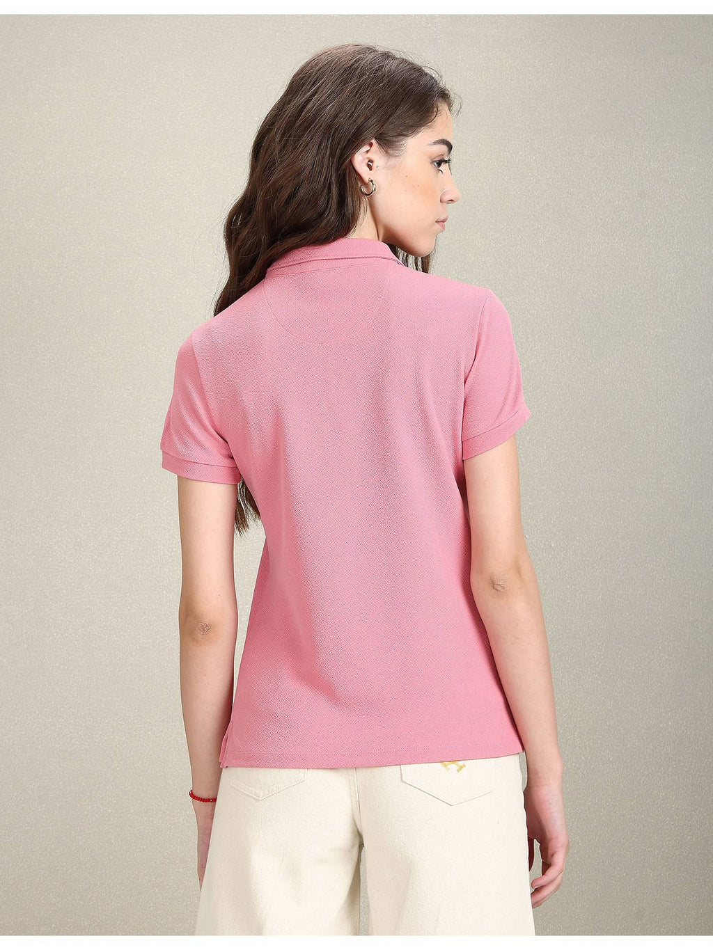 Textured Slim Polo T-shirt | U89 - view 5