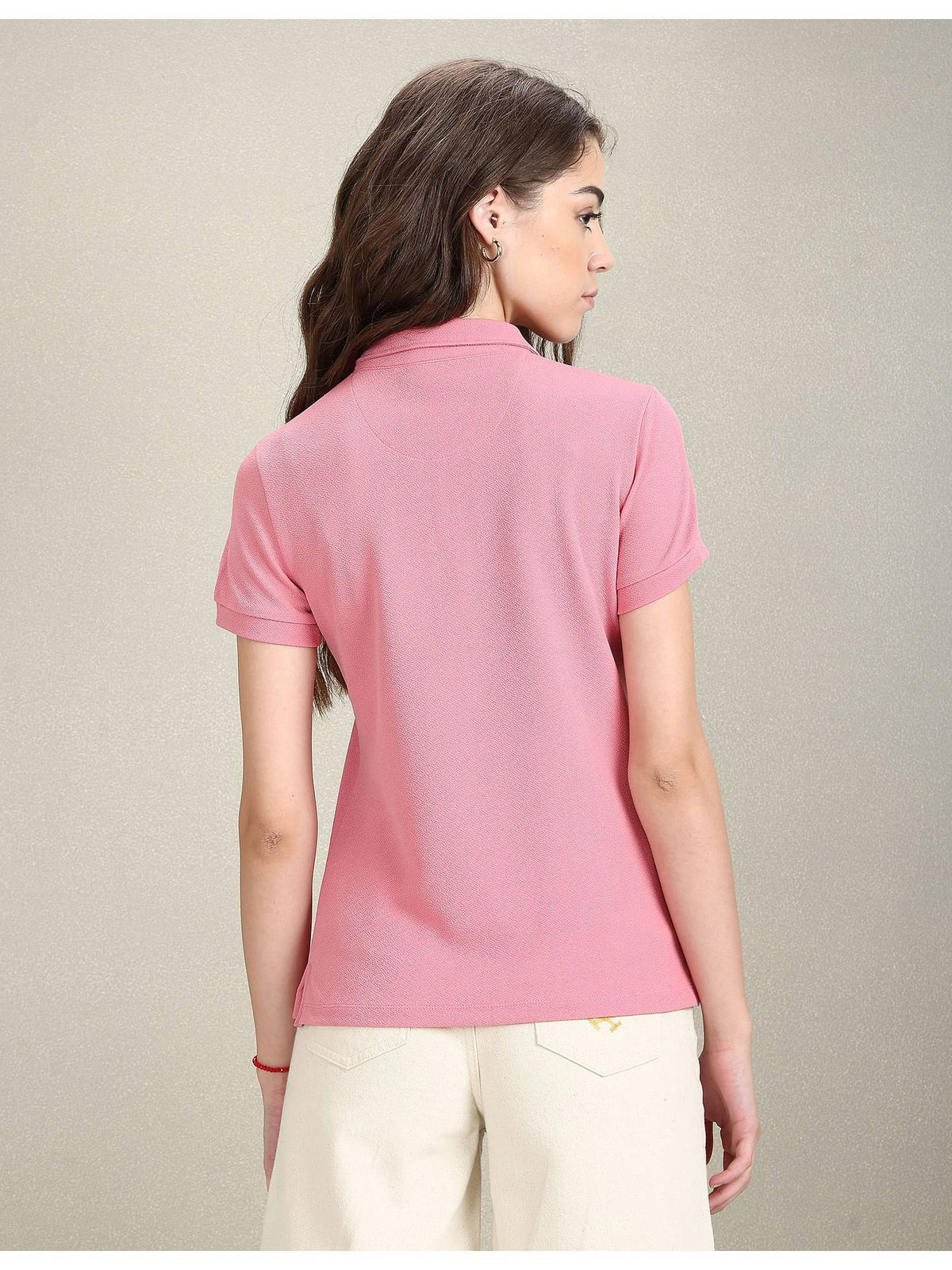 Textured Slim Polo T-shirt | U89 - view 5