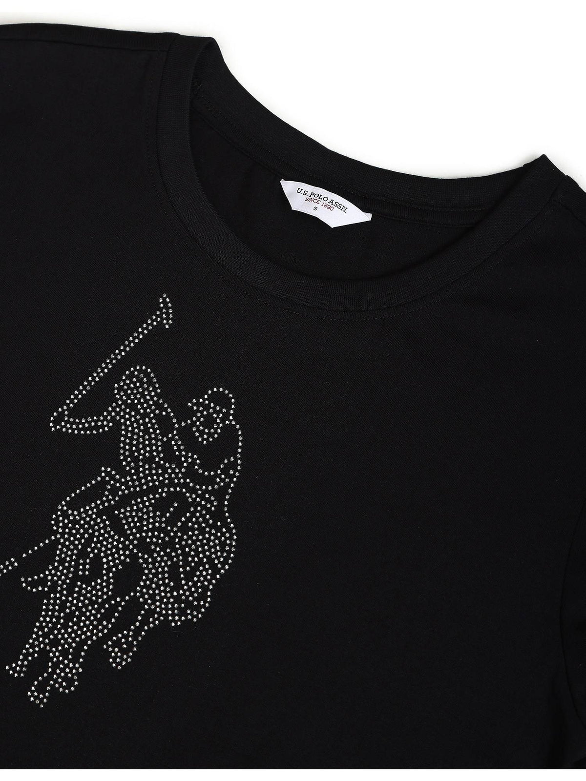 Sequin Logo Crew Neck T-t-shirt | U89 - view 2