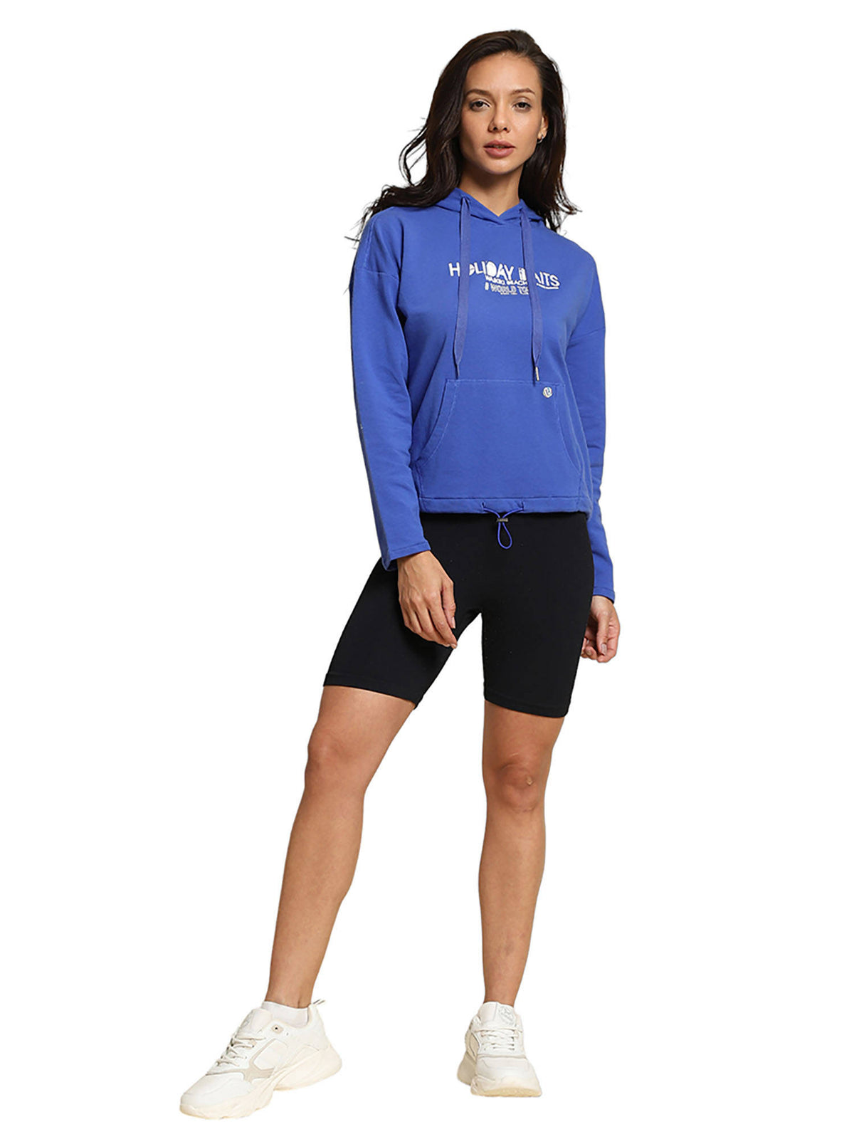 Adjustable Hem And Long Sleeves Hoodie-Dazzling Blue | JK12 - view 5