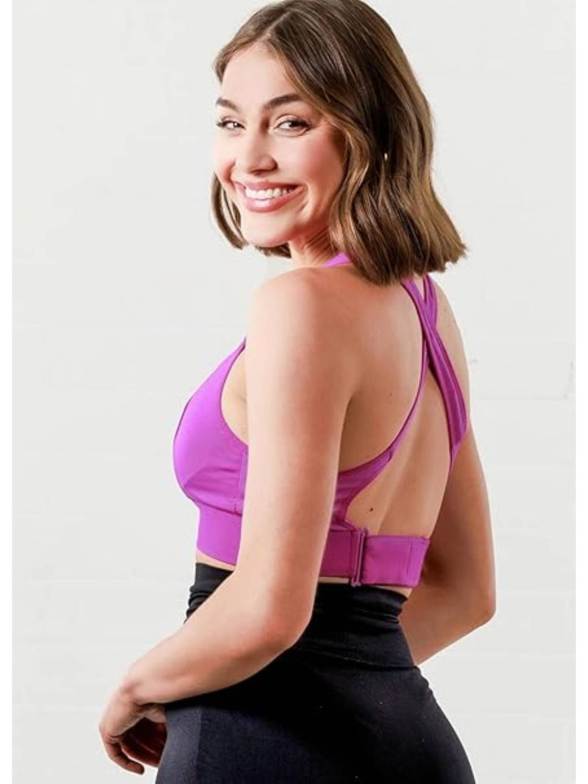 Womens High-Impact Velcro Sports Bra Green | sb09 - view 27