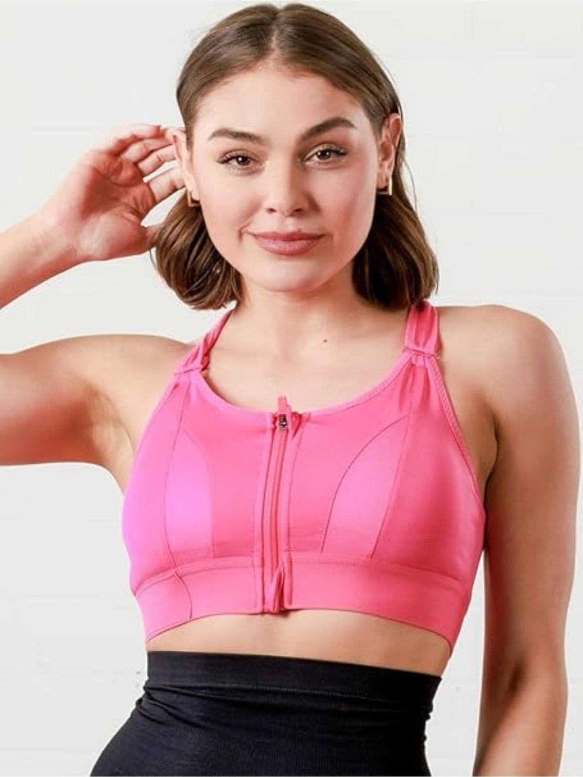 Womens High-Impact Velcro Sports Bra White | sb09 - view 5