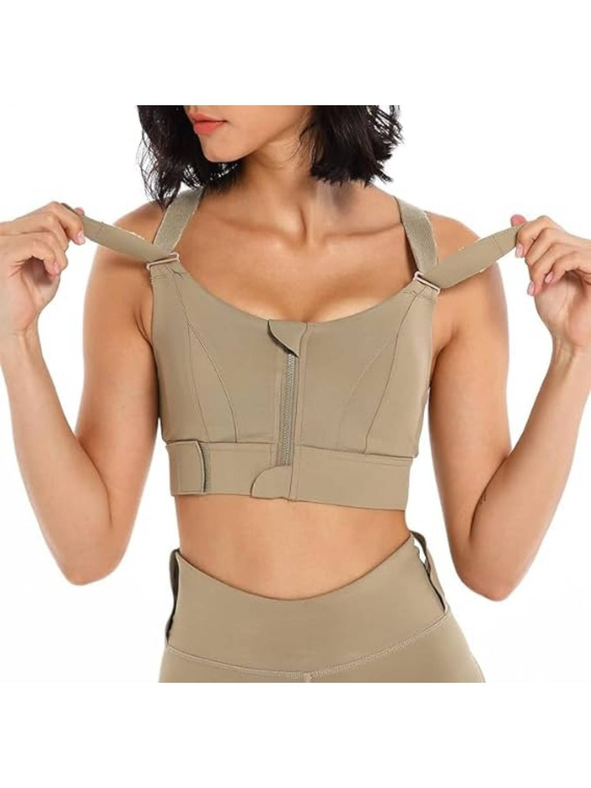 Womens High-Impact Velcro Sports Bra Green | sb09 - view 1