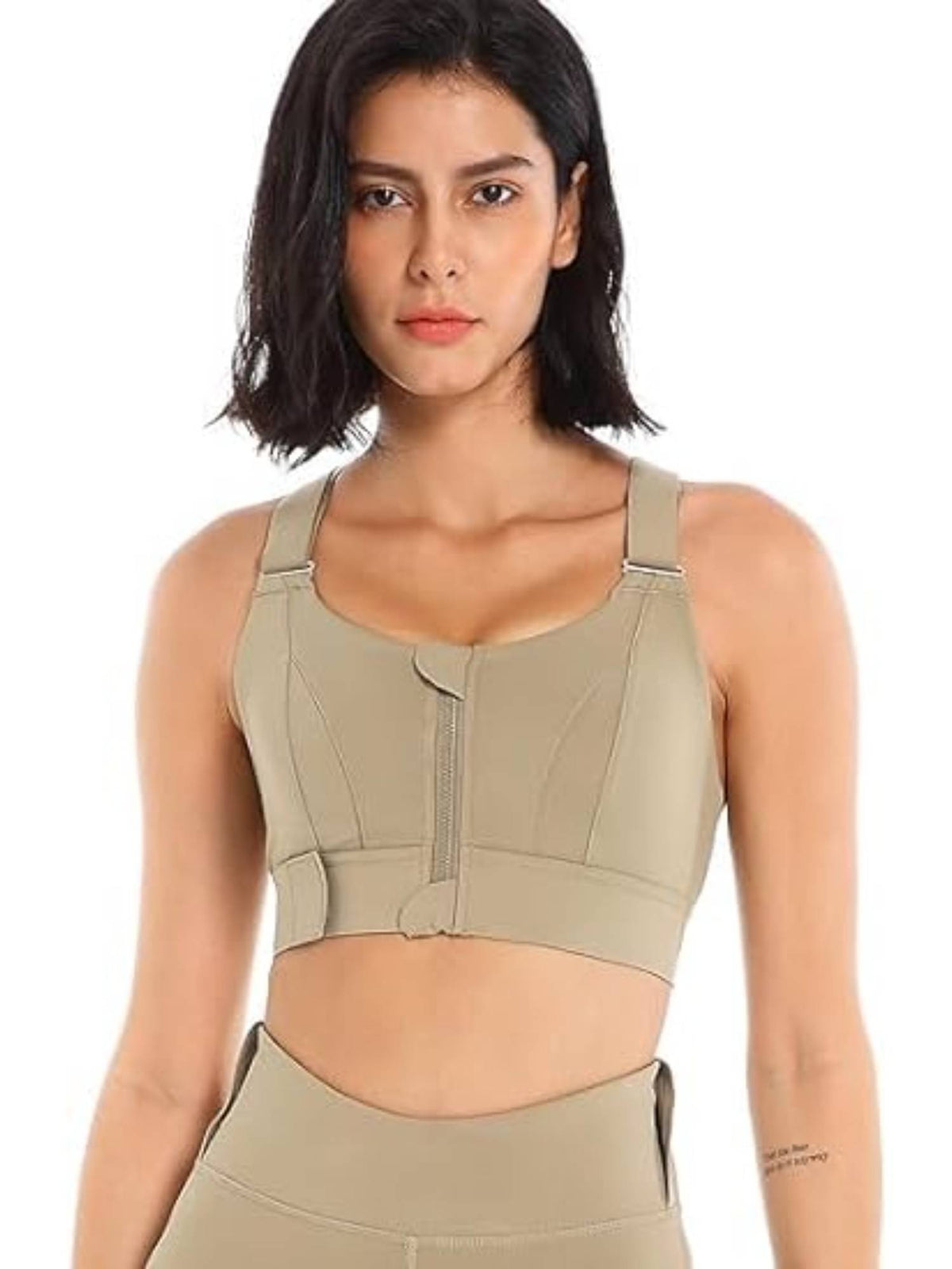 Womens High-Impact Velcro Sports Bra Green | sb09 - view 2