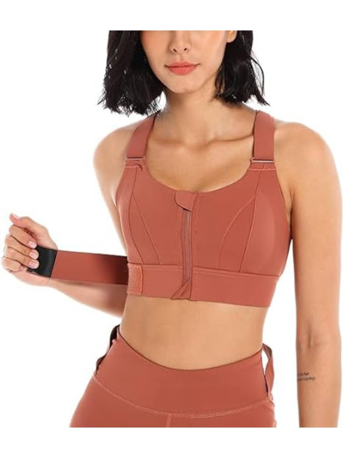 Womens High-Impact Velcro Sports Bra Green | sb09 - view 17