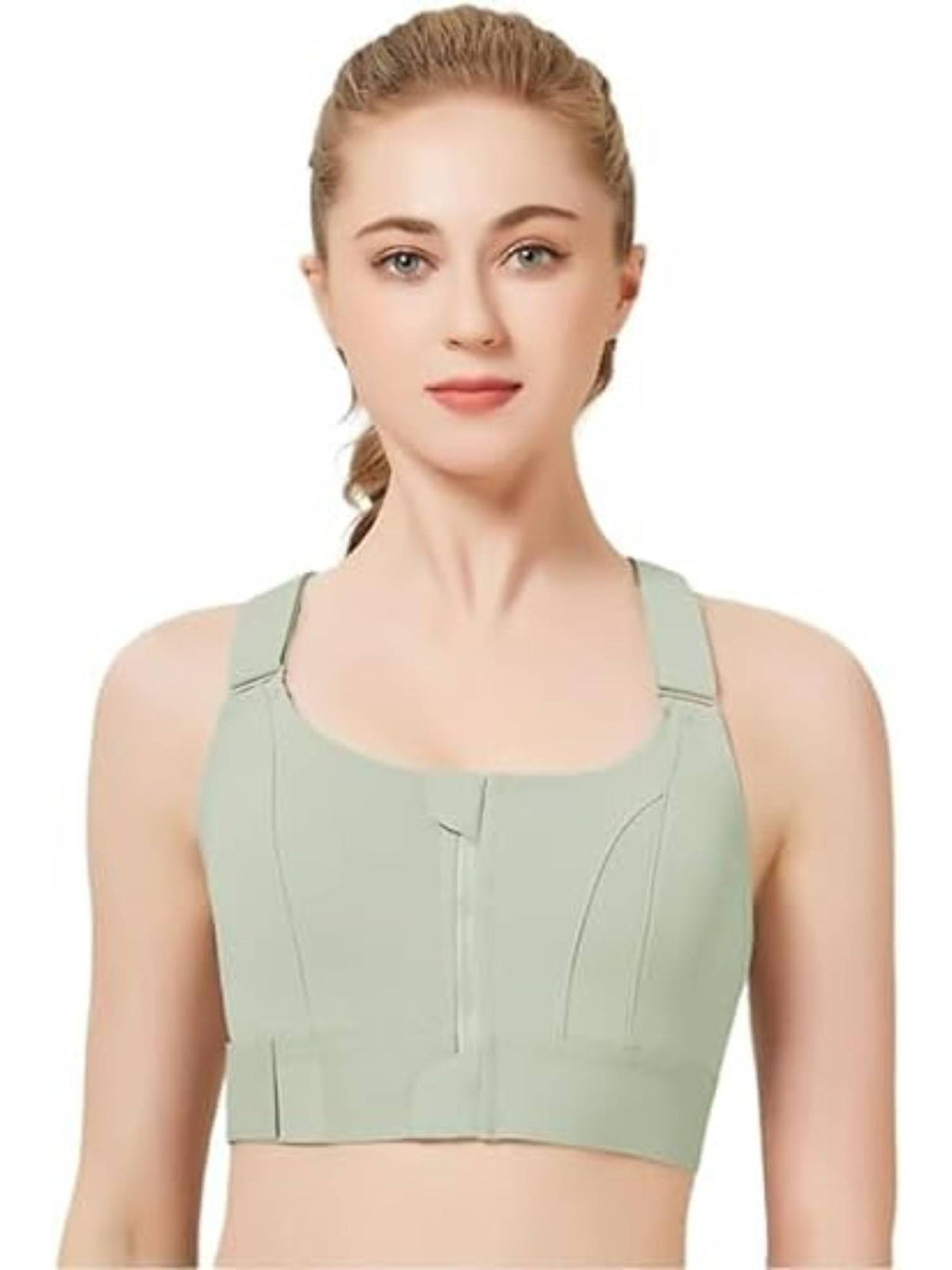 Womens High-Impact Velcro Sports Bra Green | sb09 - view 3