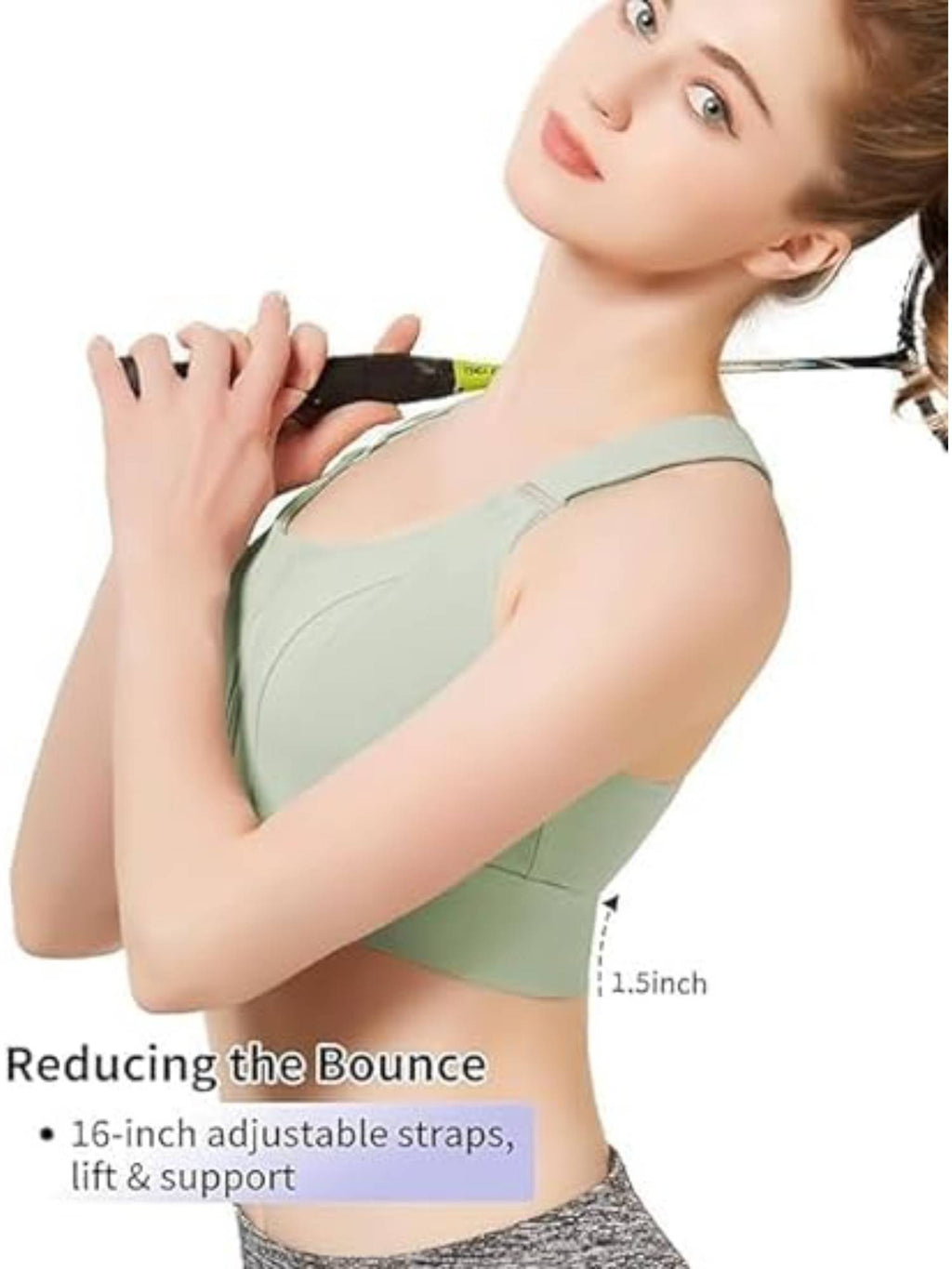 Womens High-Impact Velcro Sports Bra Brown | sb09 - view 31