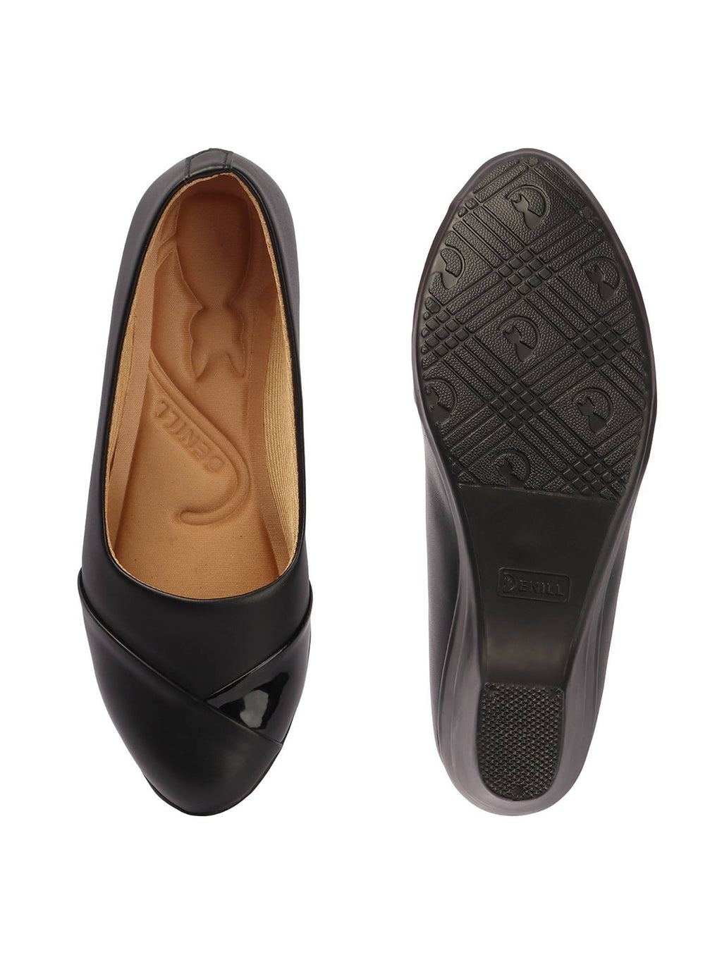 Women Matte Black Slip On Block Heels | H78 - view 6