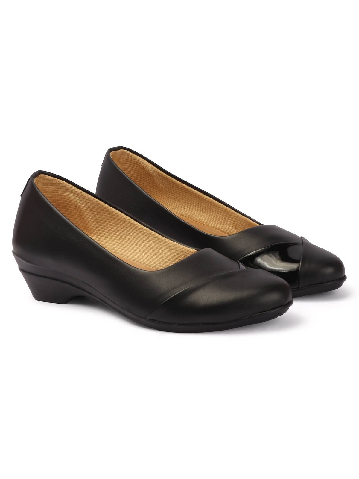 Women Matte Black Slip On Block Heels | H78 - view 7