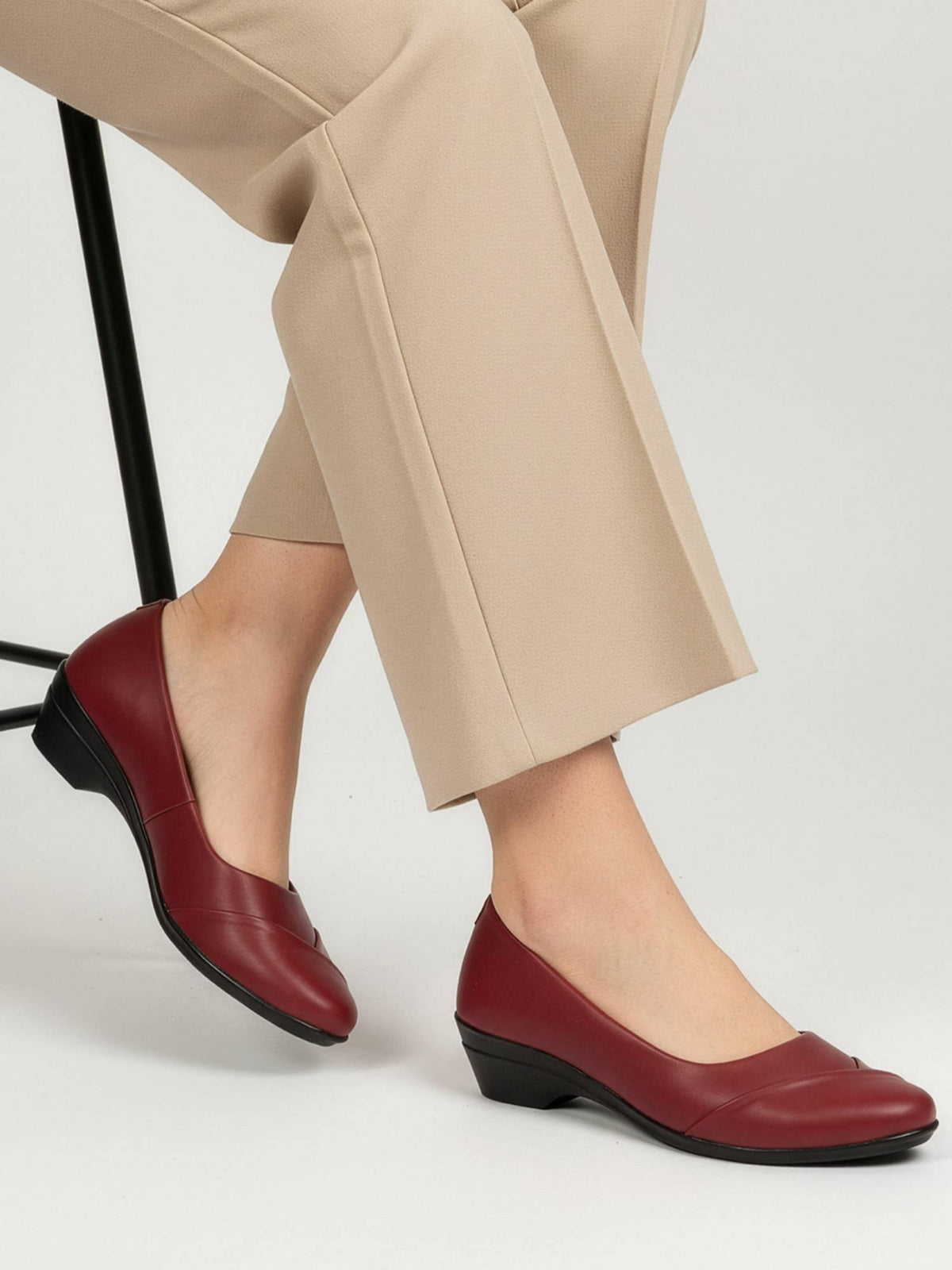 Women Matte Black Slip On Block Heels | H78 - view 52