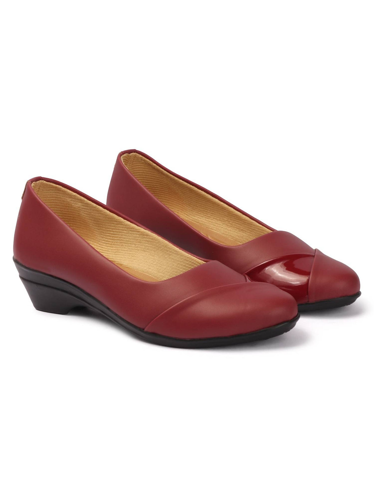 Women Matte Black Slip On Block Heels | H78 - view 56