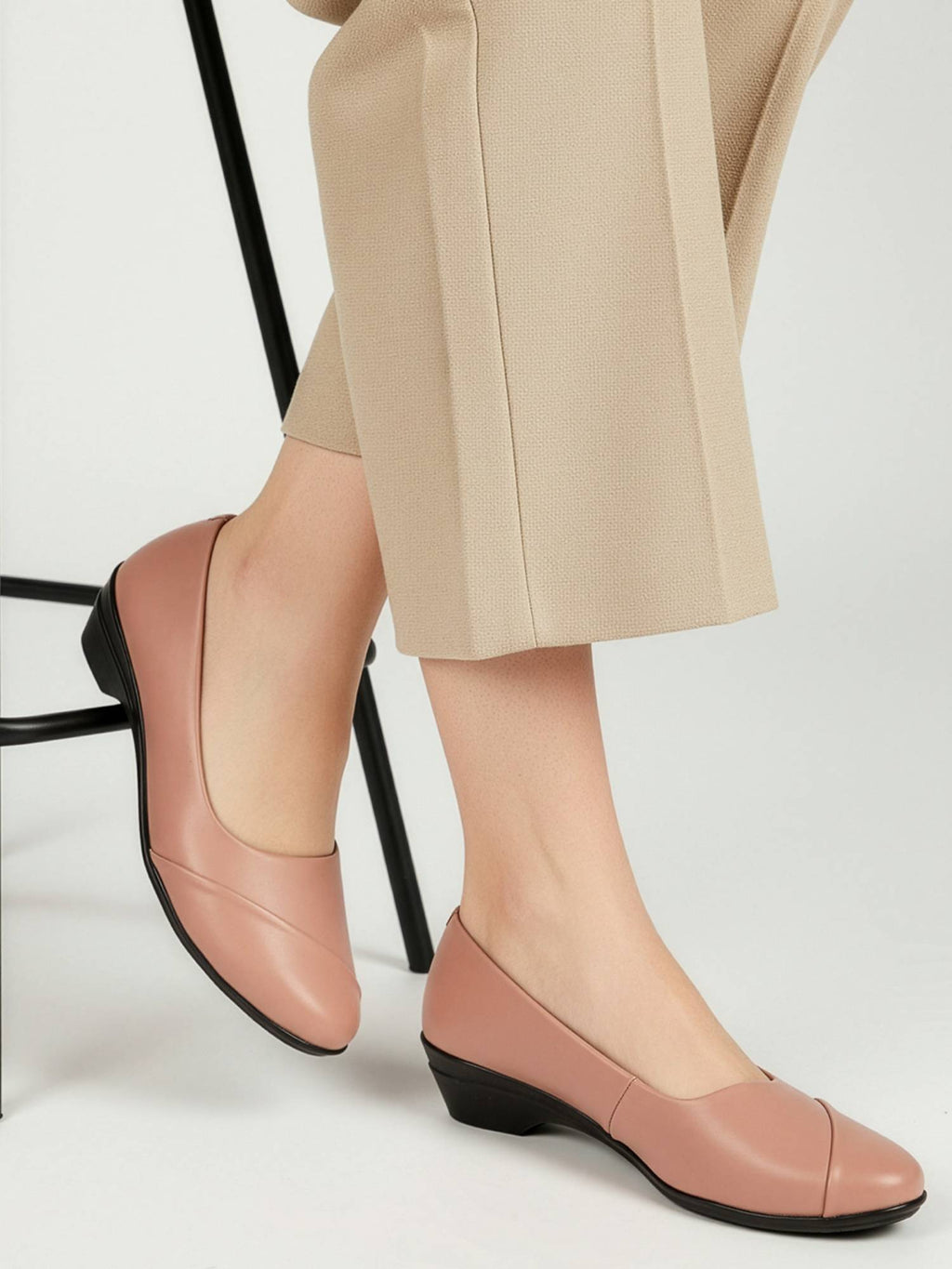 Women Matte Black Slip On Block Heels | H78 - view 44