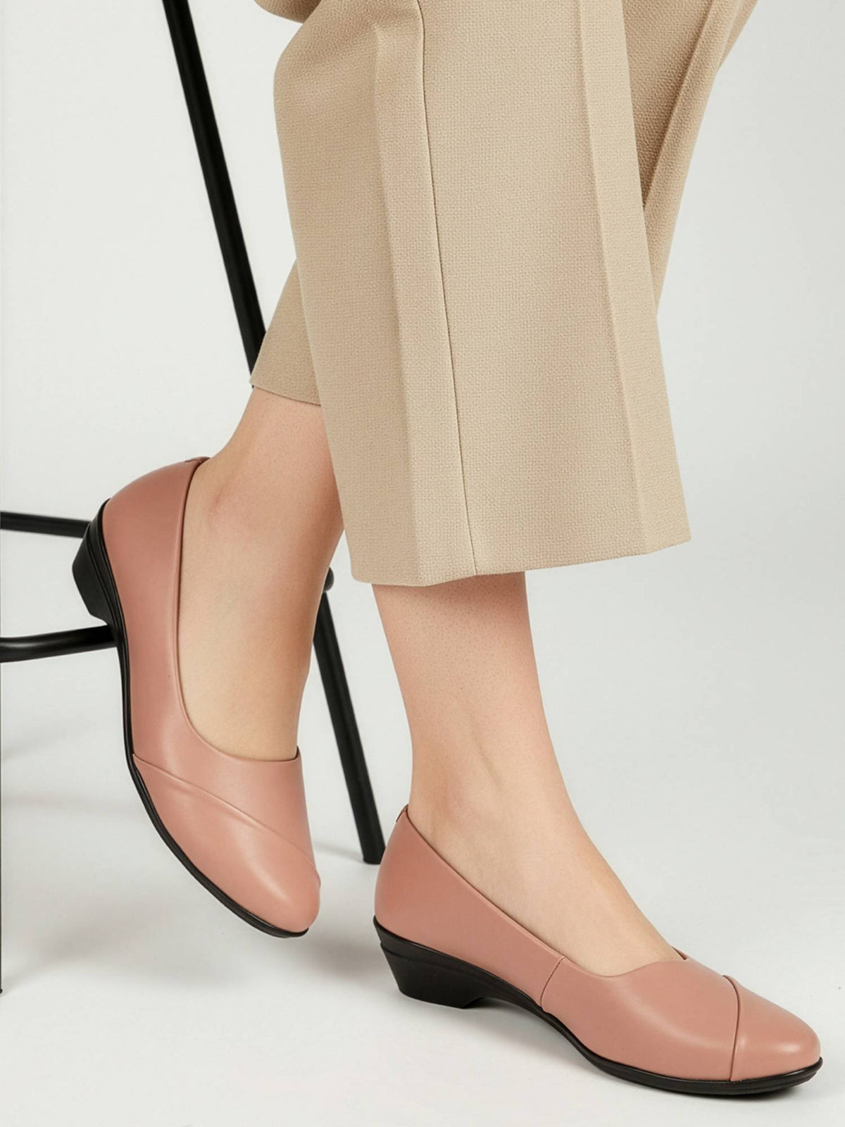 Women Matte Black Slip On Block Heels | H78 - view 44