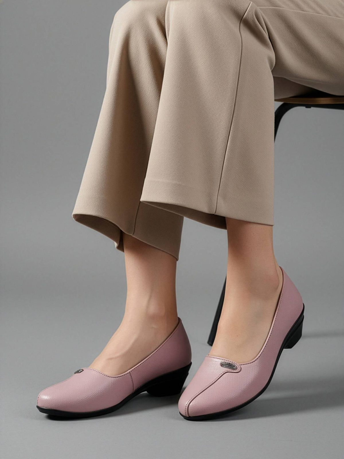 Women Beige Casual Latest Collection Comfortable Block Heels | H78 - view 7