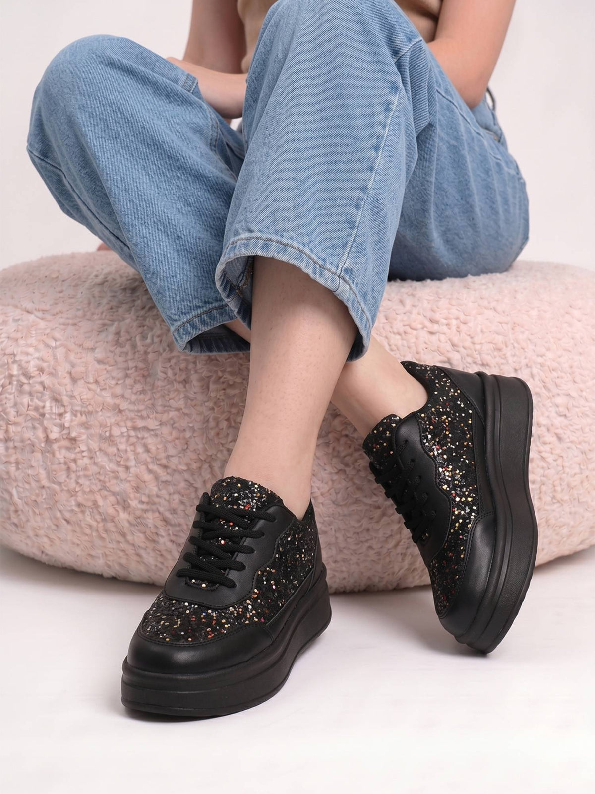 Women Gold Glitter Sneakers | SN09 - view 26