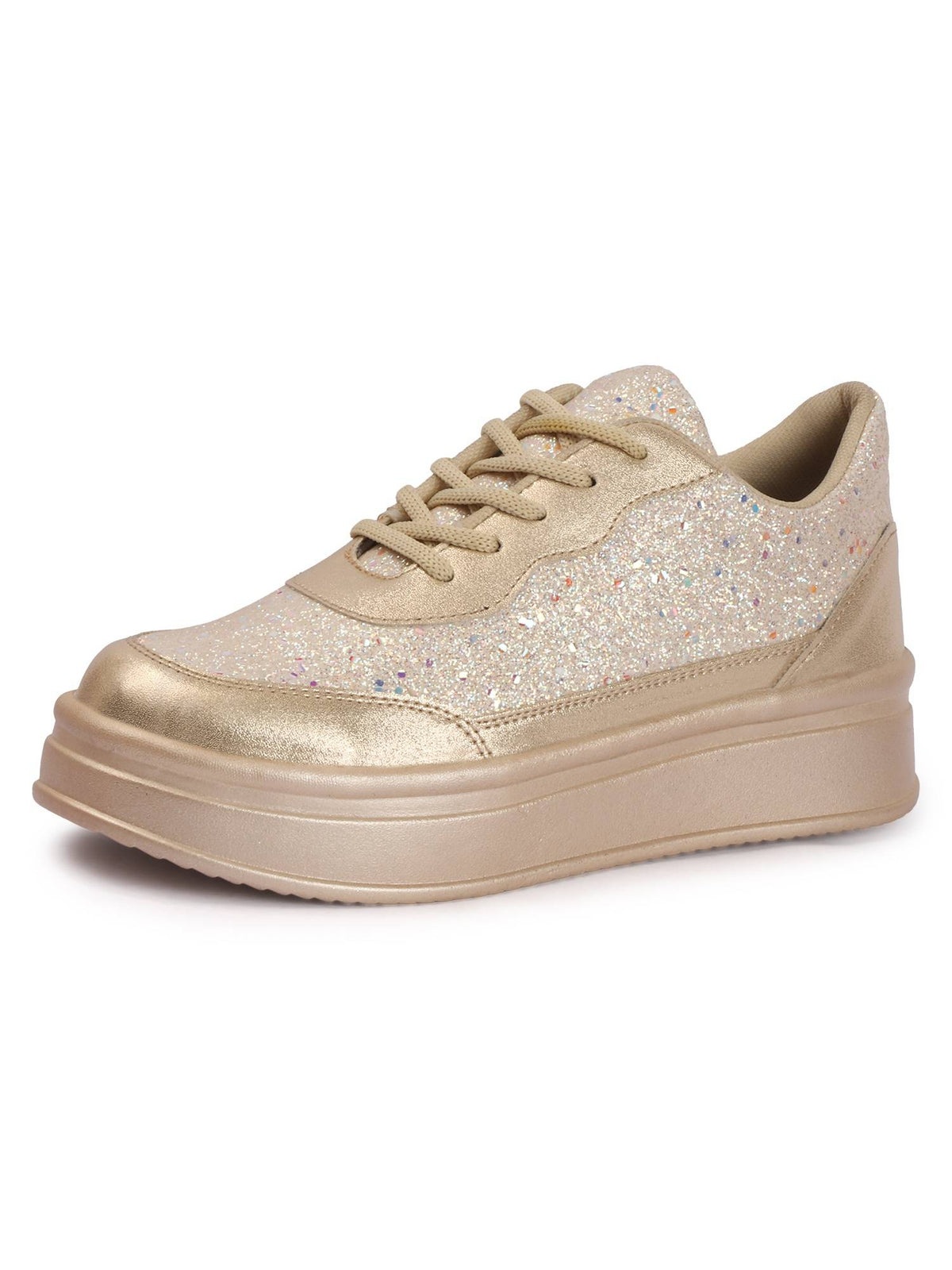 Women Gold Glitter Sneakers | SN09 - view 3