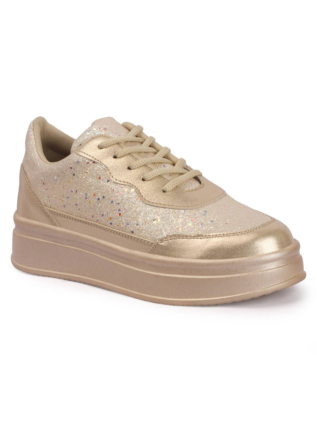 Women Gold Glitter Sneakers | SN09 - view 7