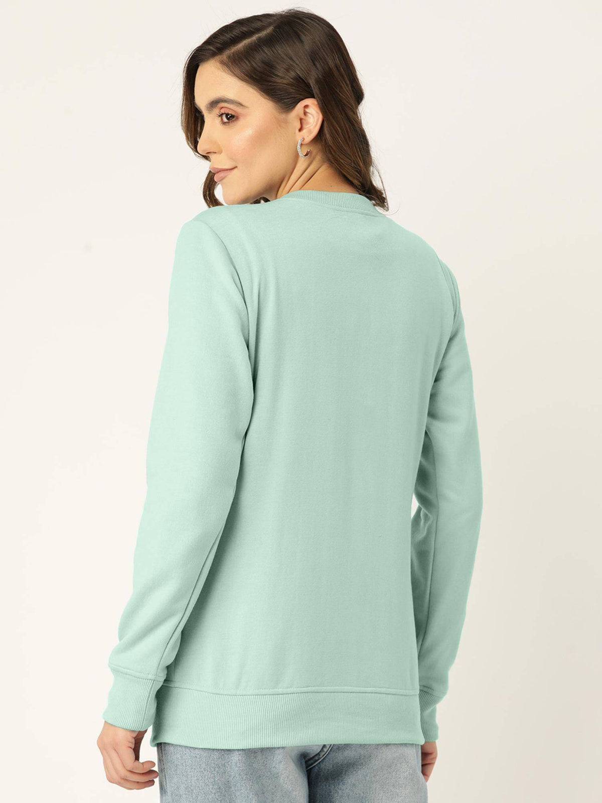 Women Collarless Solid Fleece Casual Jacket Lavender | JC78 - view 29