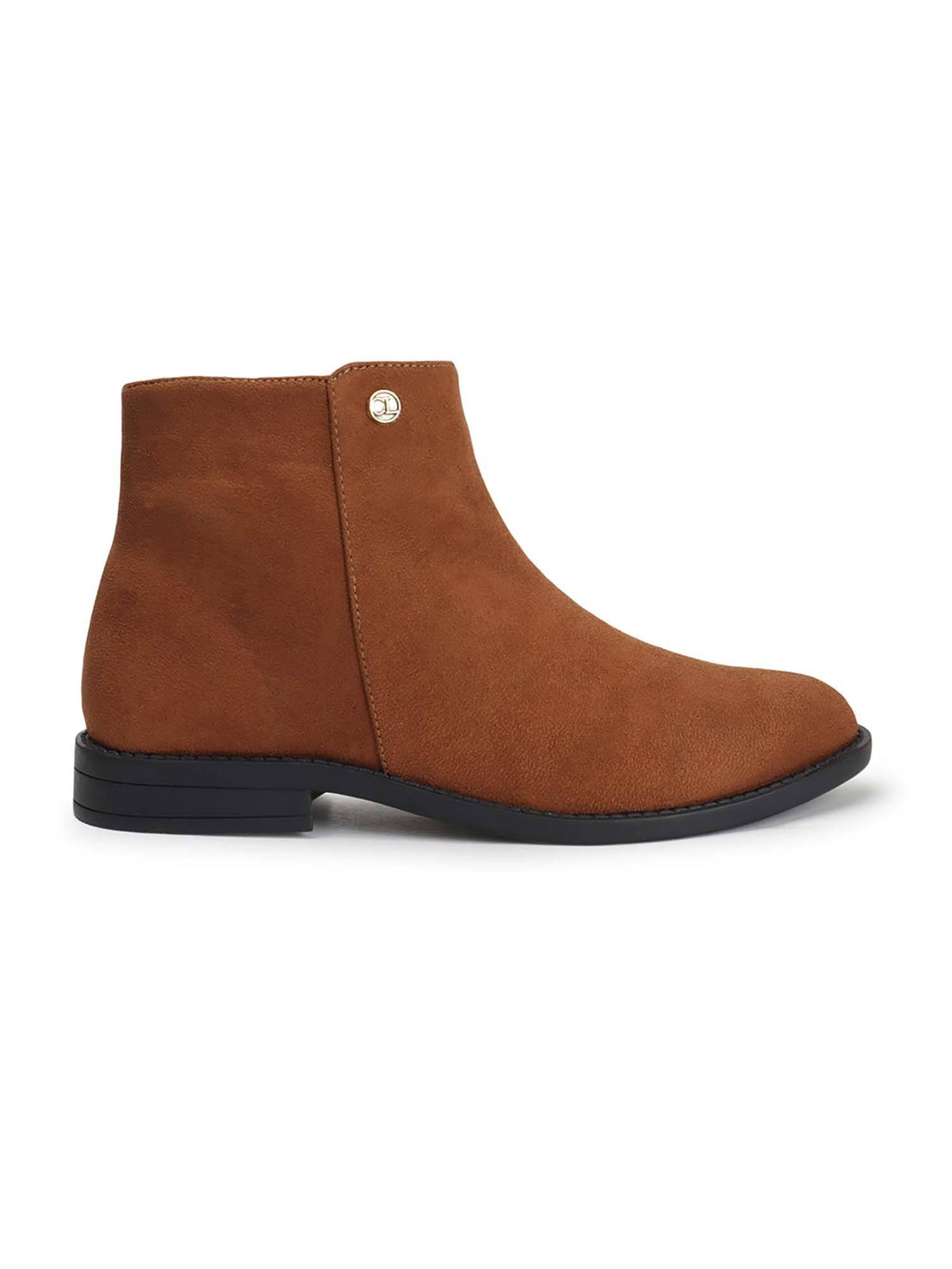 Tan Mid Top Zip Women Boots | BT61 - view 5