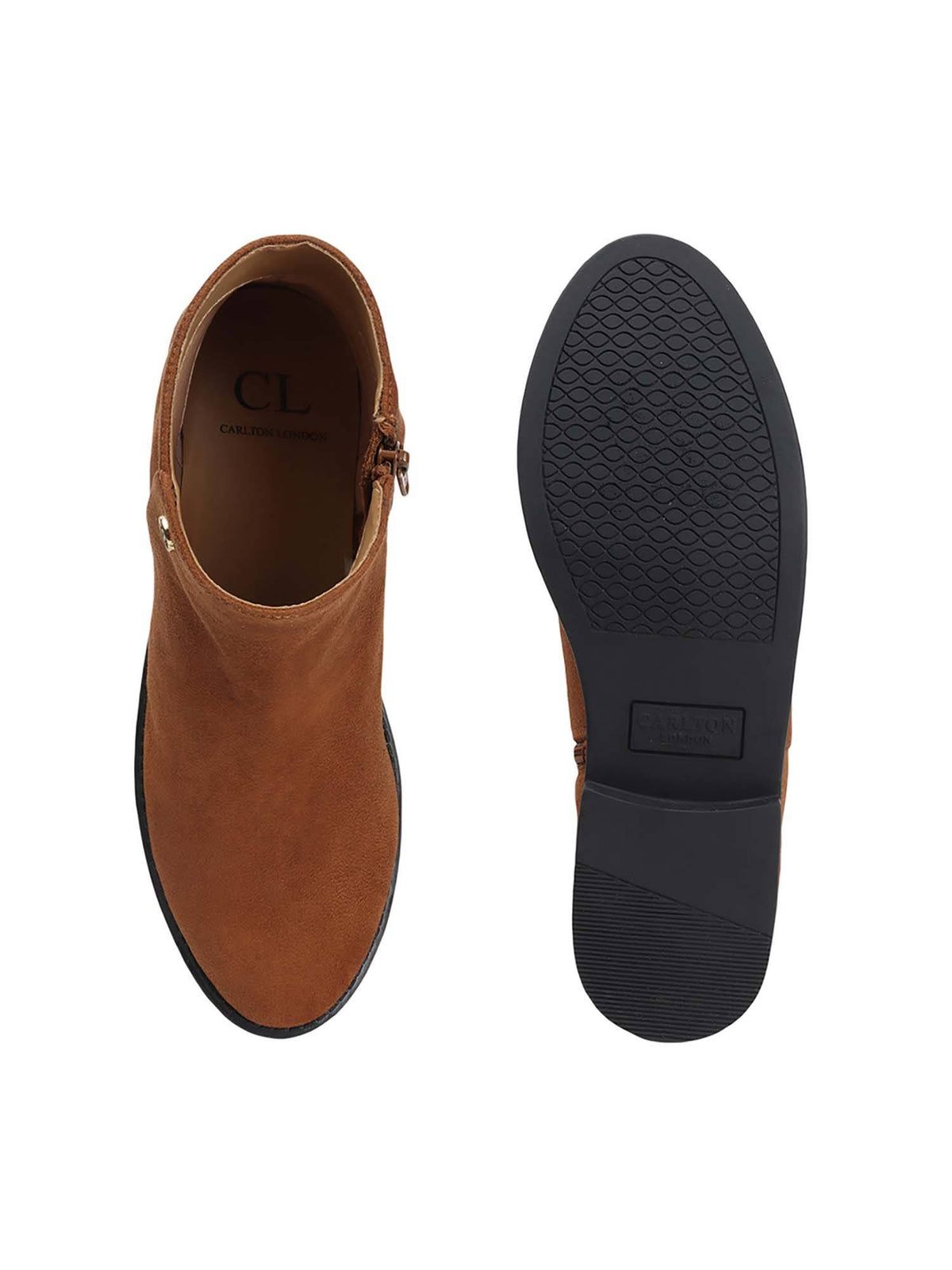 Tan Mid Top Zip Women Boots | BT61 - view 7