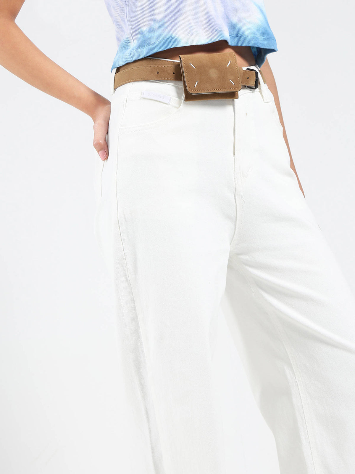 White High Waist Bootcut Leg Jeans | BT10 - view 5