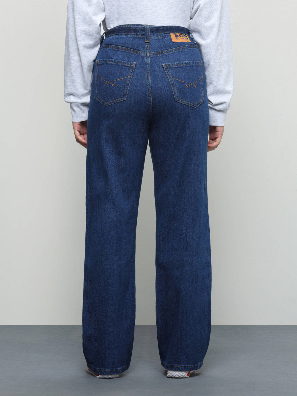 Women Blue Solid/Plain Cotton Jeans | ST23 - view 5