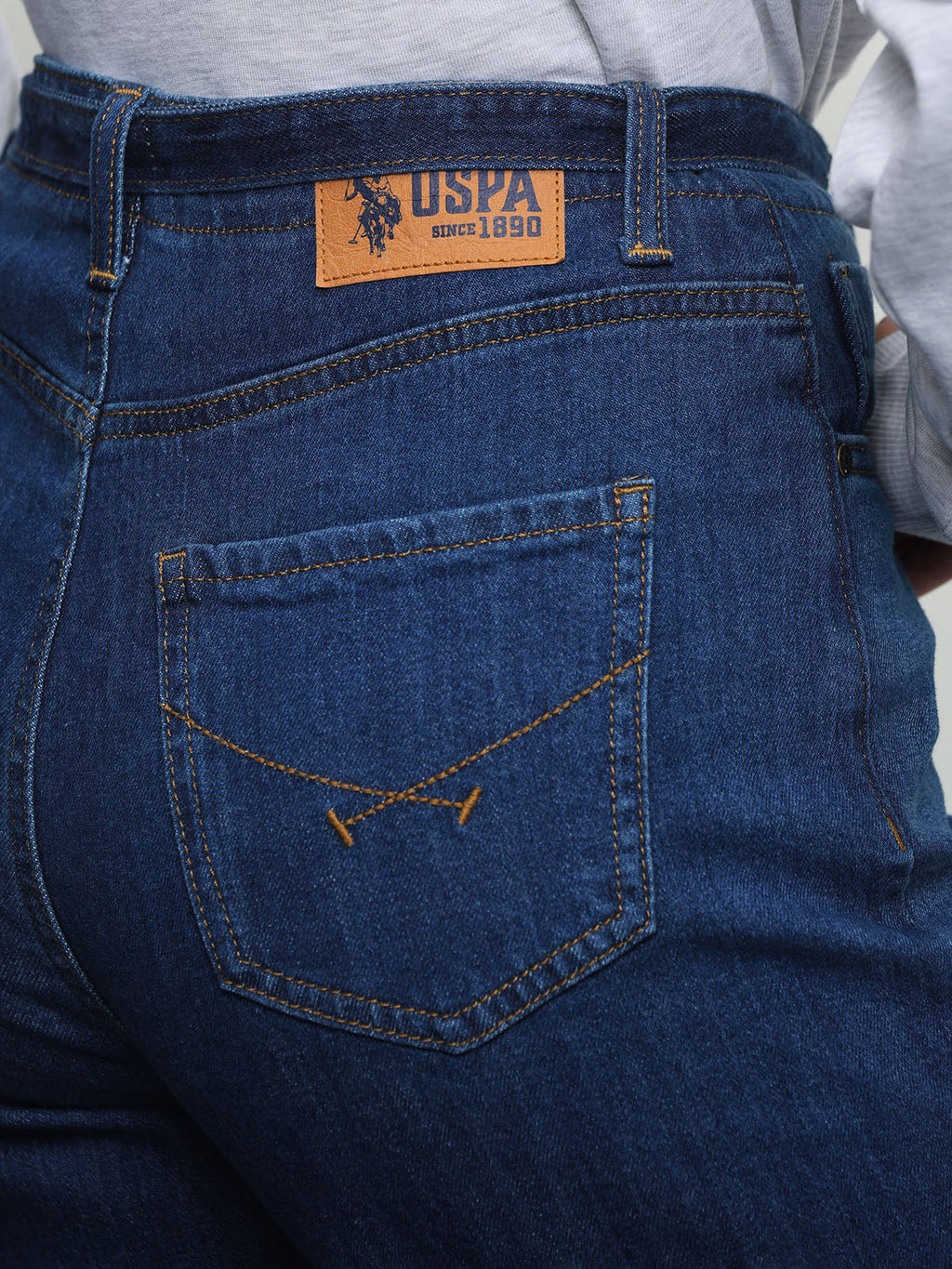 Women Blue Solid/Plain Cotton Jeans | ST23 - view 8
