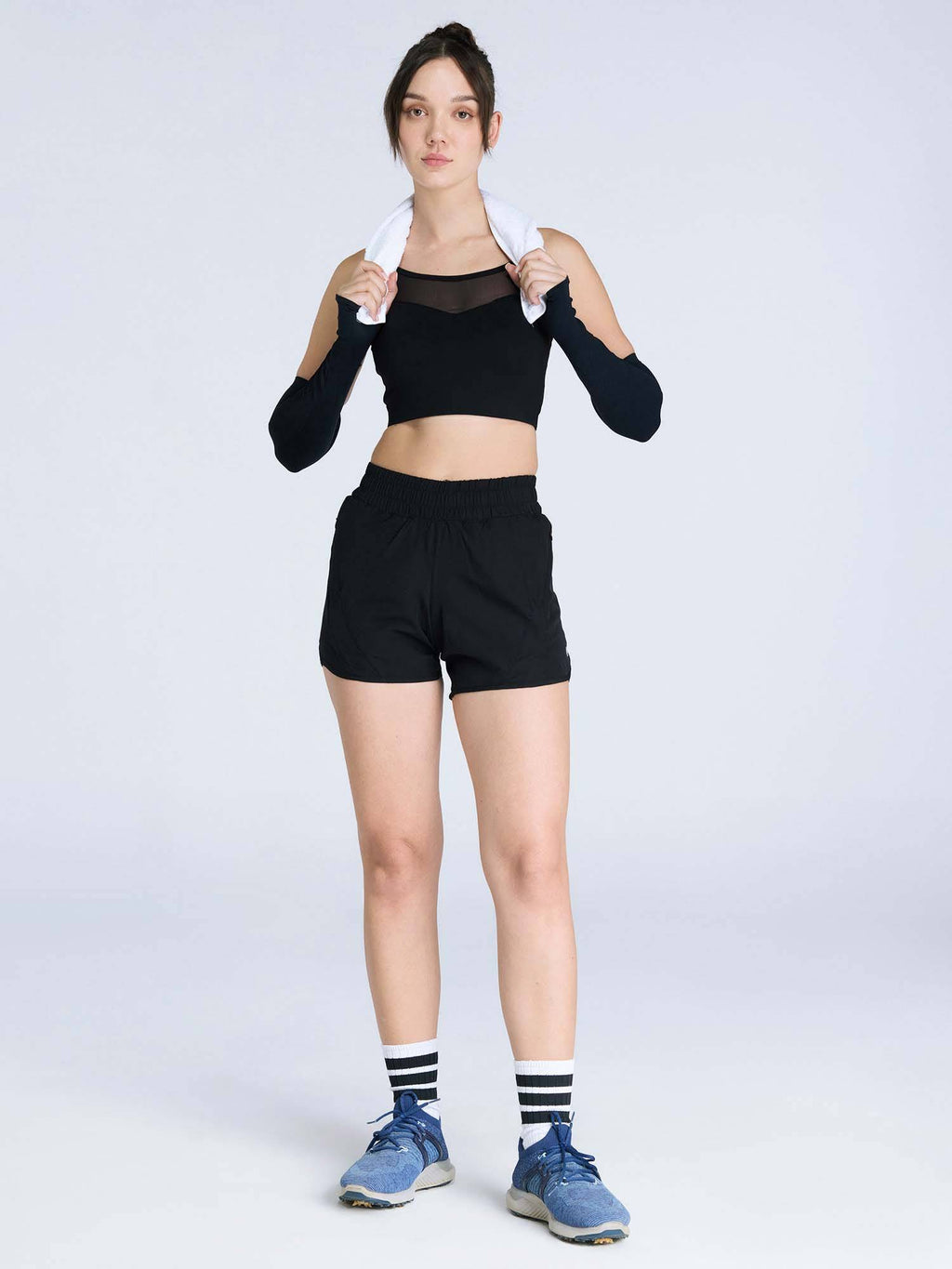 Black Hyper Mesh Sports Bra | sb09 - view 6