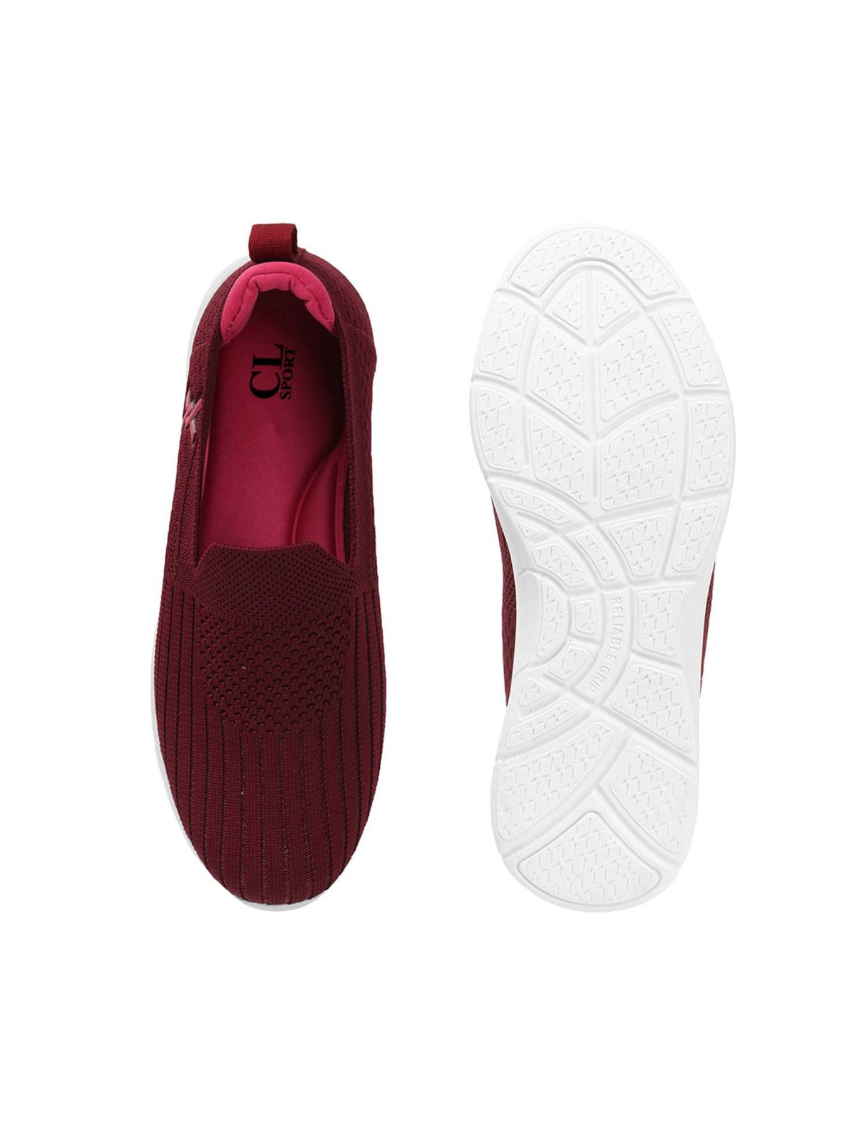 Maroon Design Women Slip-On Sneakers | SN09 - view 7