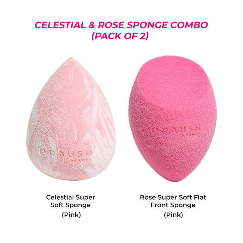 Celestial & Rose Super Soft Makeup Sponge Combo (Pack of 2) | T32 - view 1