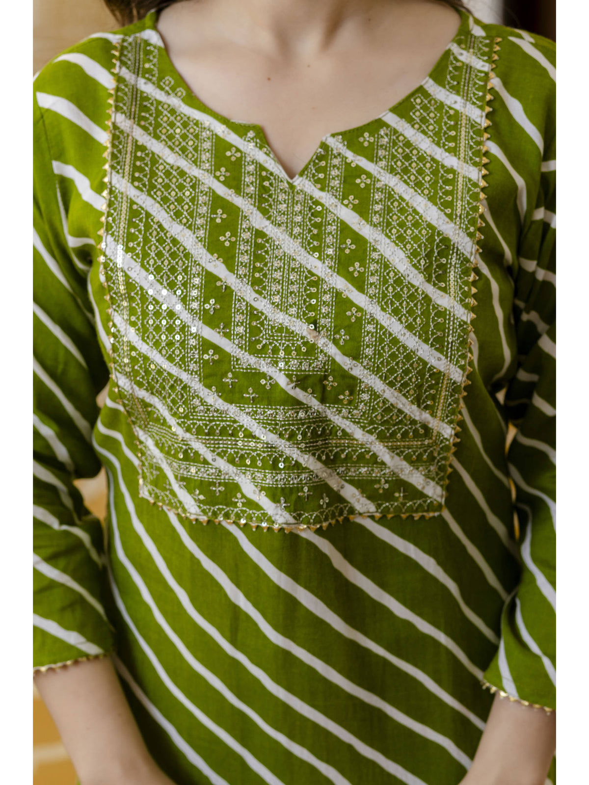 Yellow Cotton Embroidered Kurta | KDG - view 20