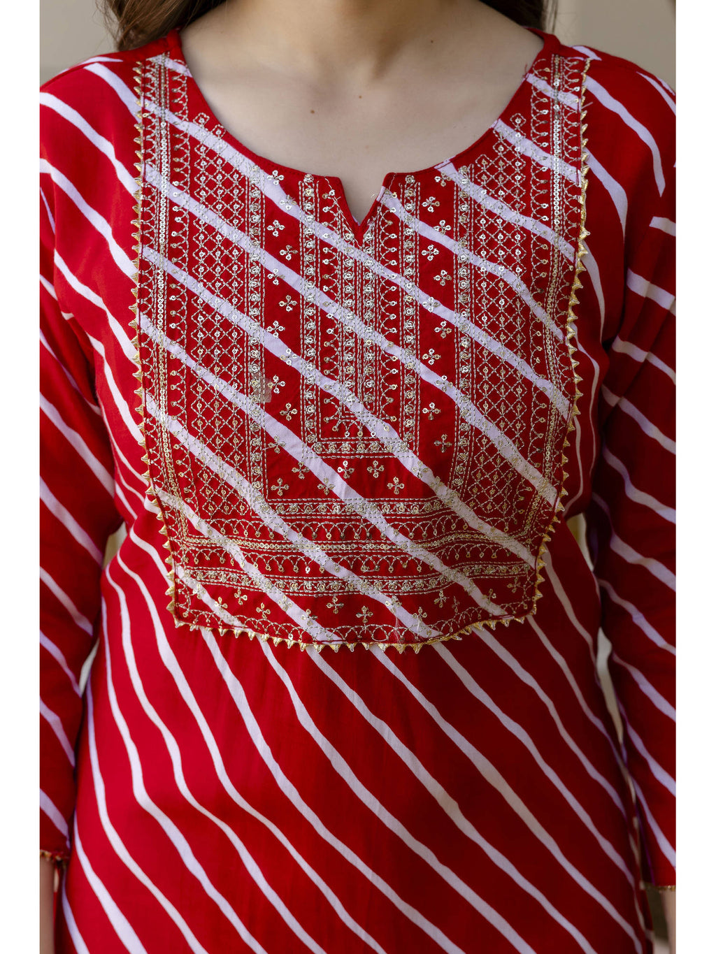 Yellow Cotton Embroidered Kurta | KDG - view 10