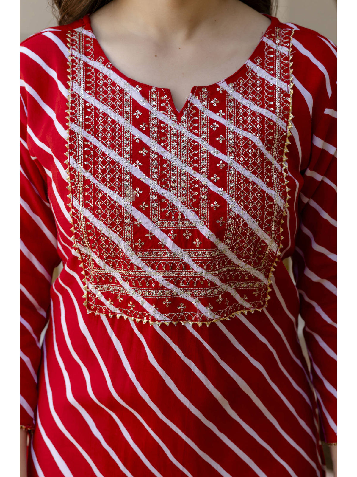 Yellow Cotton Embroidered Kurta | KDG - view 10