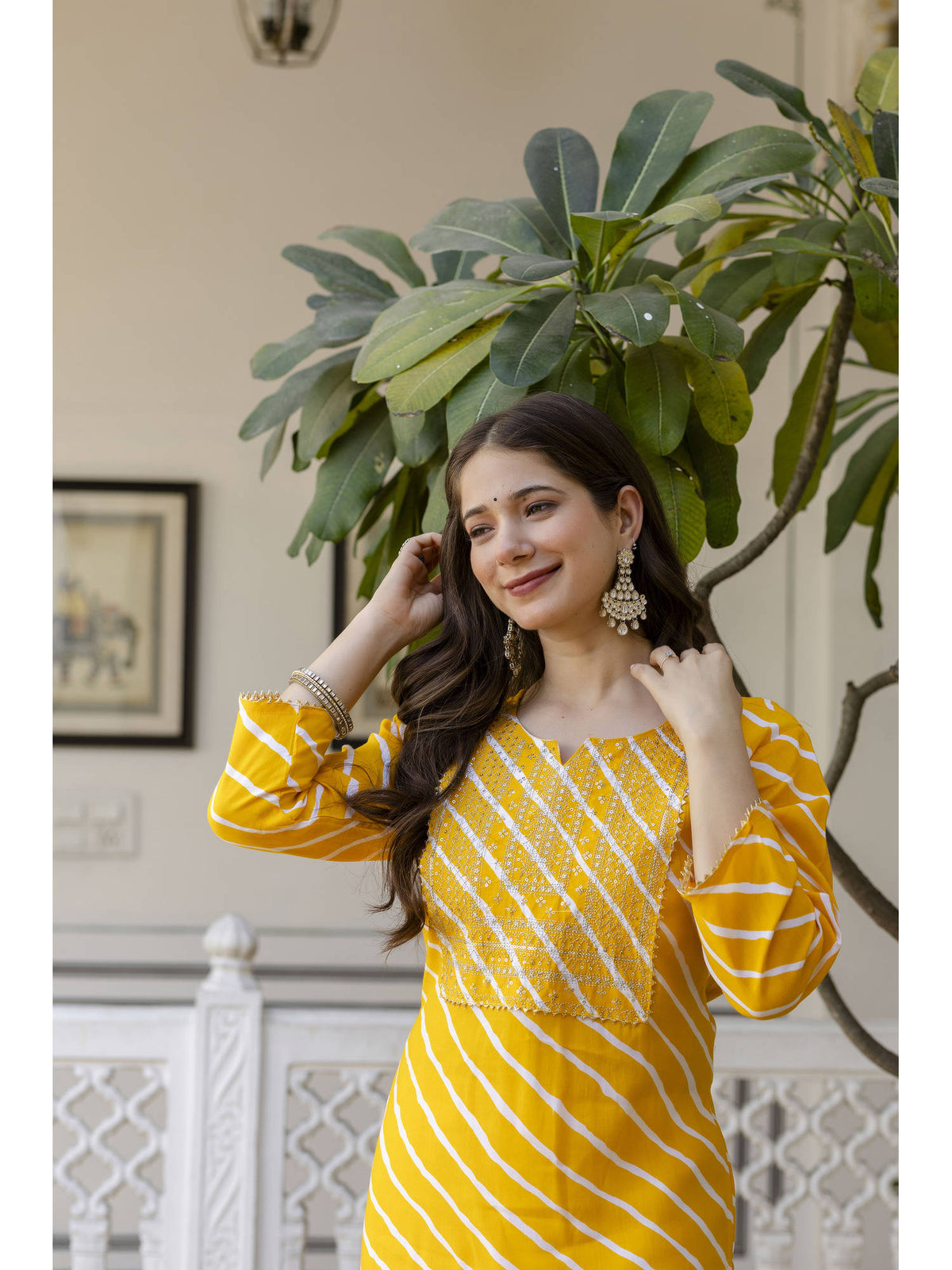 Green Cotton Embroidered Kurta | U3S - view 13