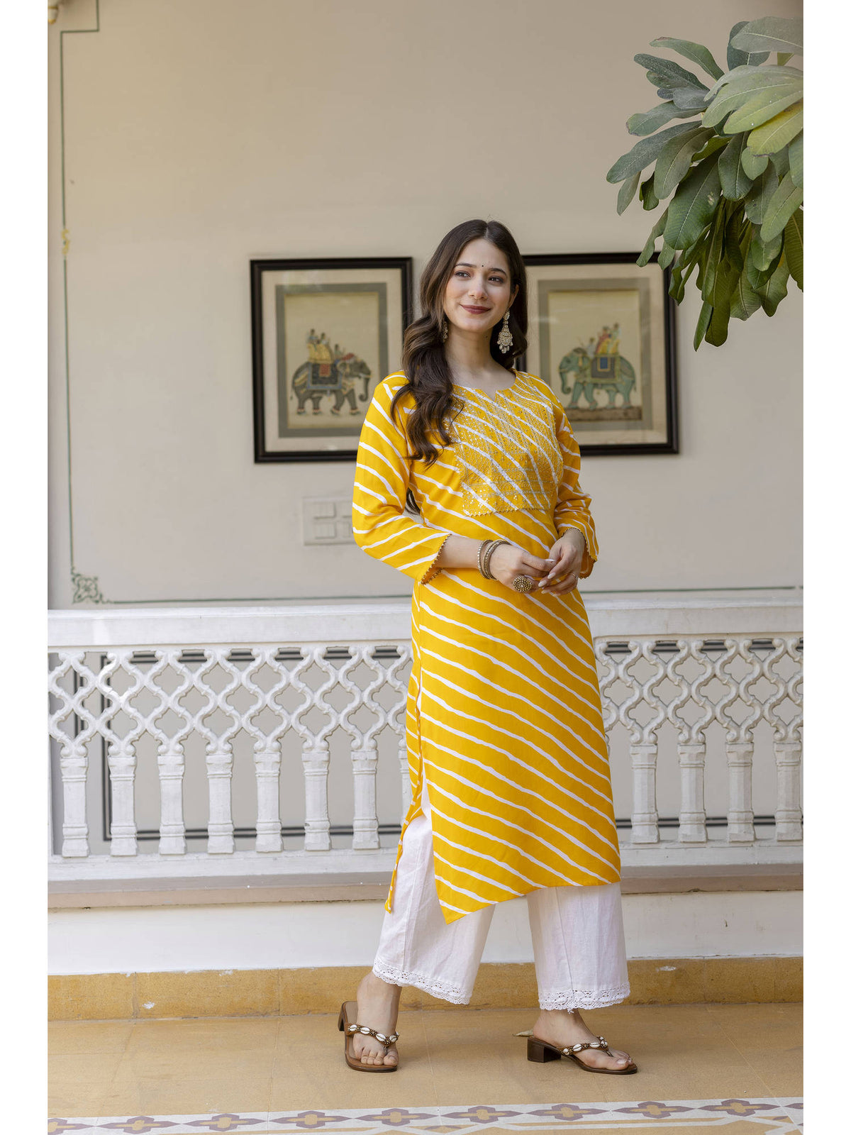 Green Cotton Embroidered Kurta | FY93 - view 14