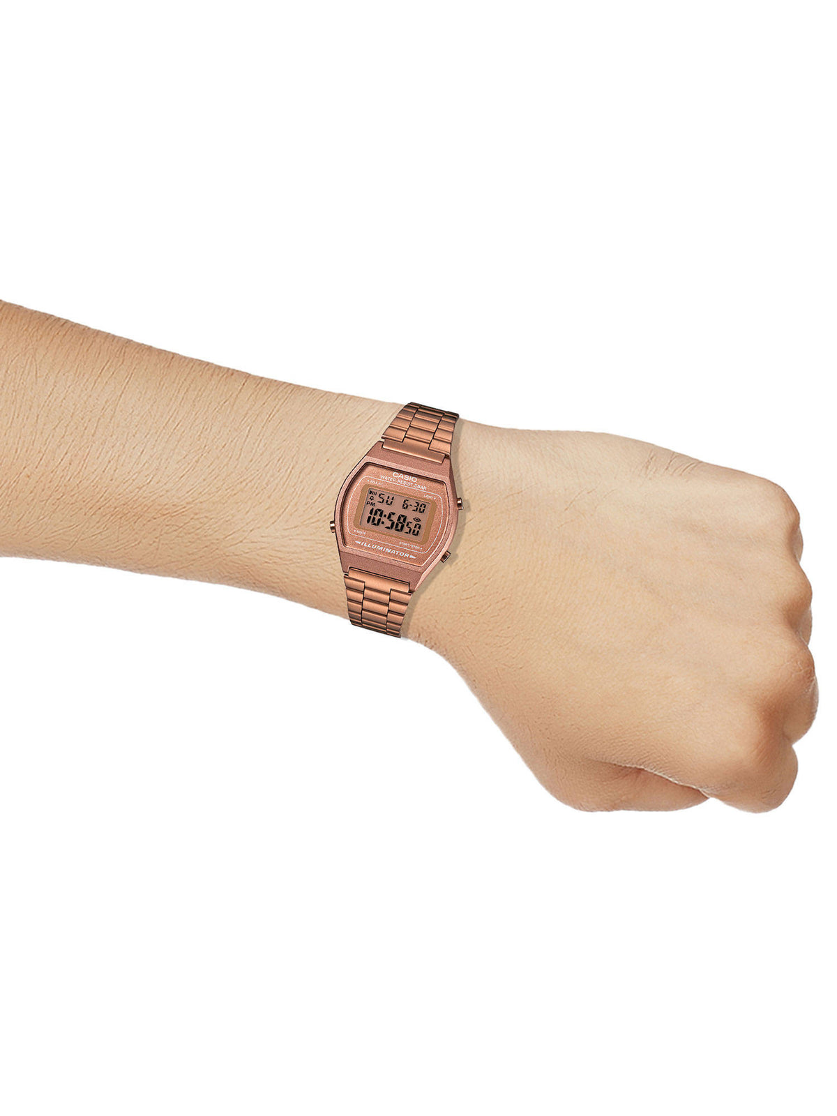 Vintage B640WC-5ADF Rose Gold Digital Dial Rose Gold Stainless Steel Band D128 | W92 - view 5