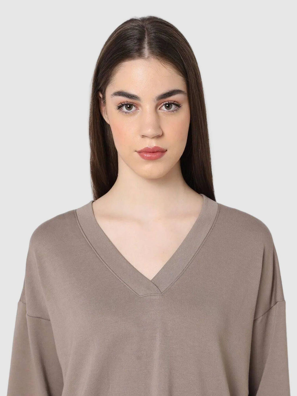 Women Knitted Brown Solid Sweatshirt | HD56 - view 7