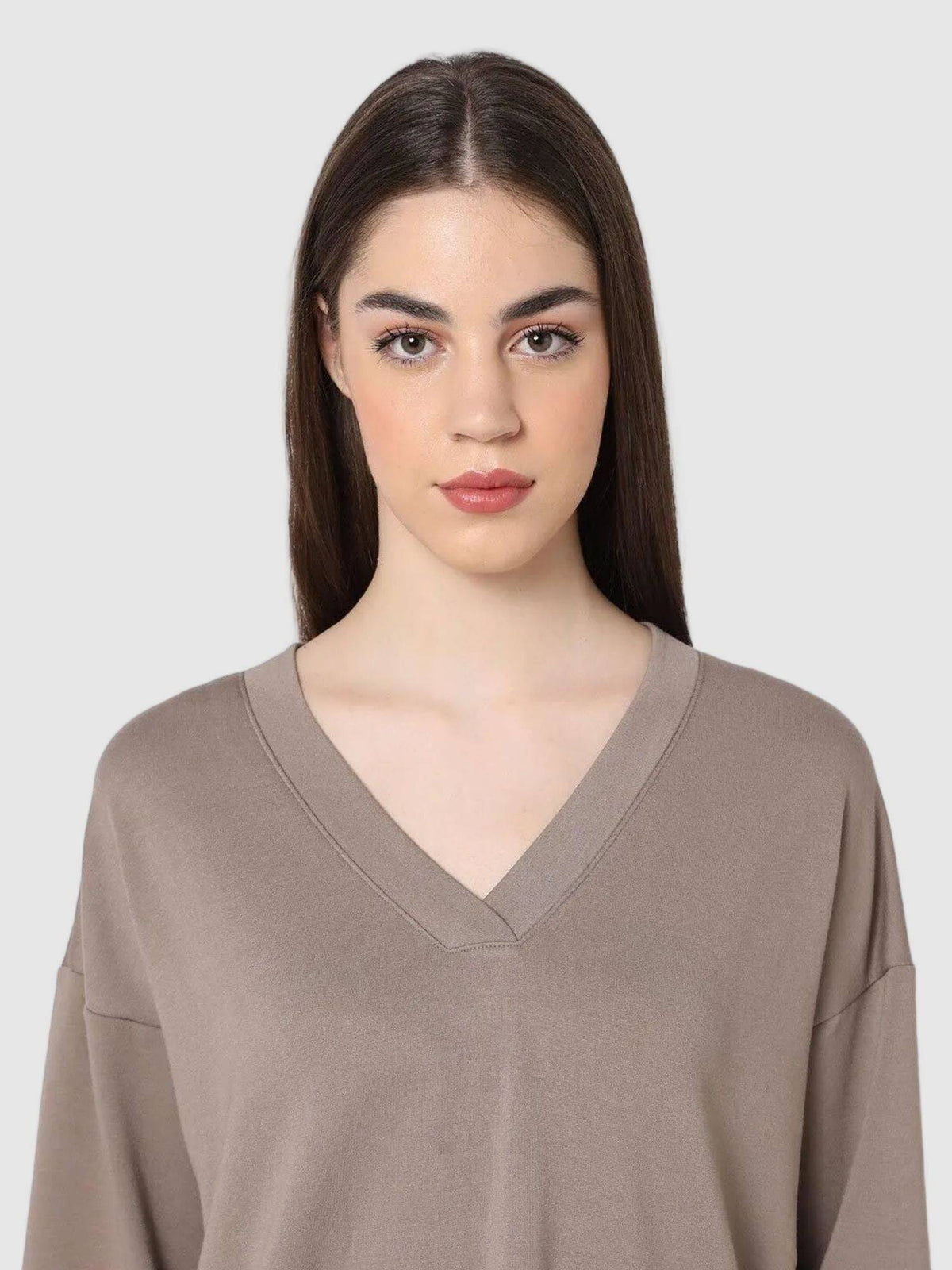 Women Knitted Brown Solid Sweatshirt | HD56 - view 7