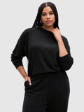 Women Knitted Black Solid Sweatshirt | HD56 - view 1