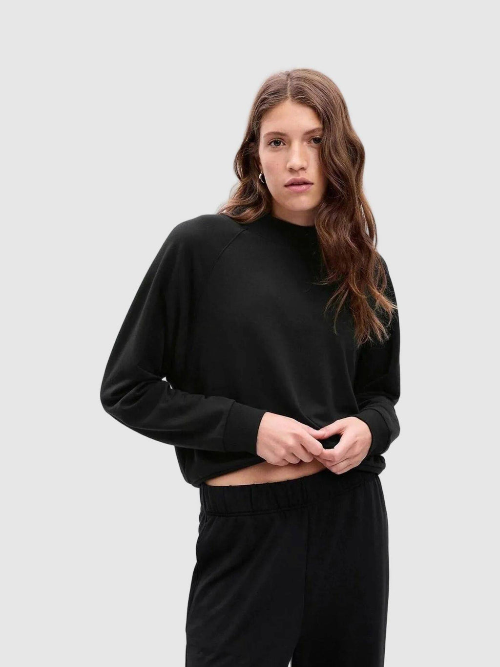 Women Knitted Black Solid Sweatshirt | HD56 - view 3