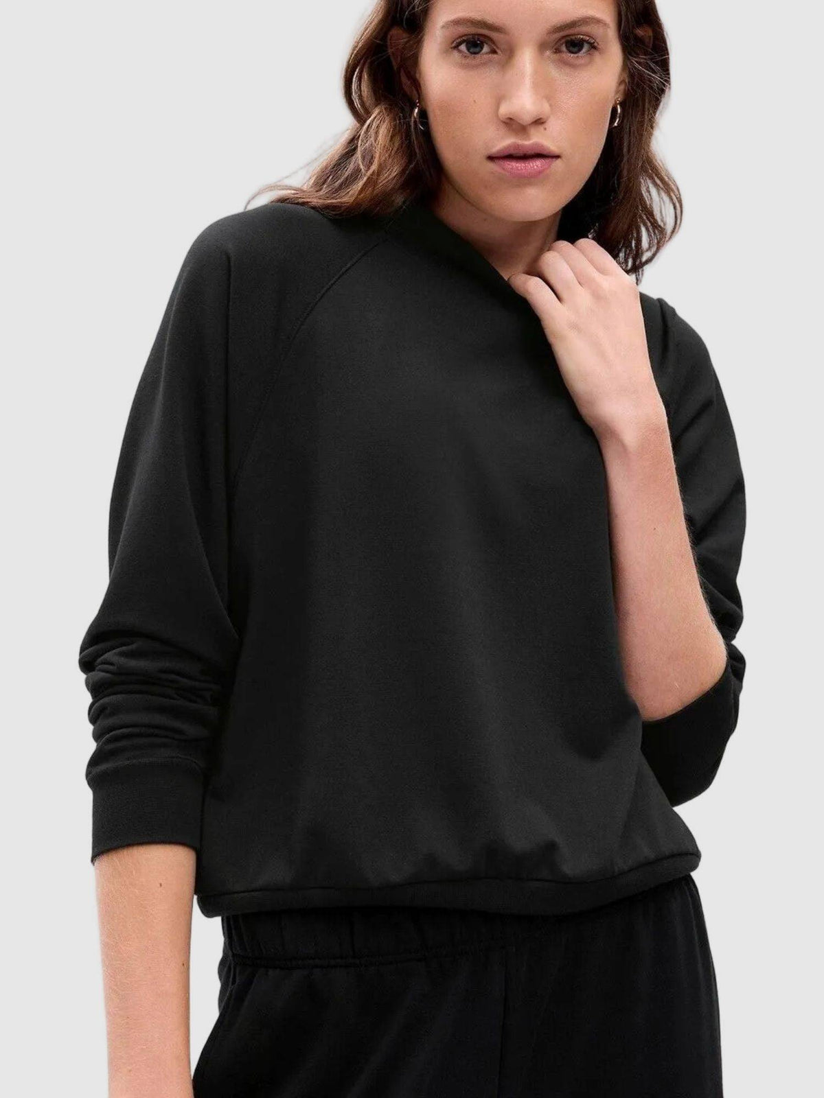 Women Knitted Black Solid Sweatshirt | HD56 - view 5