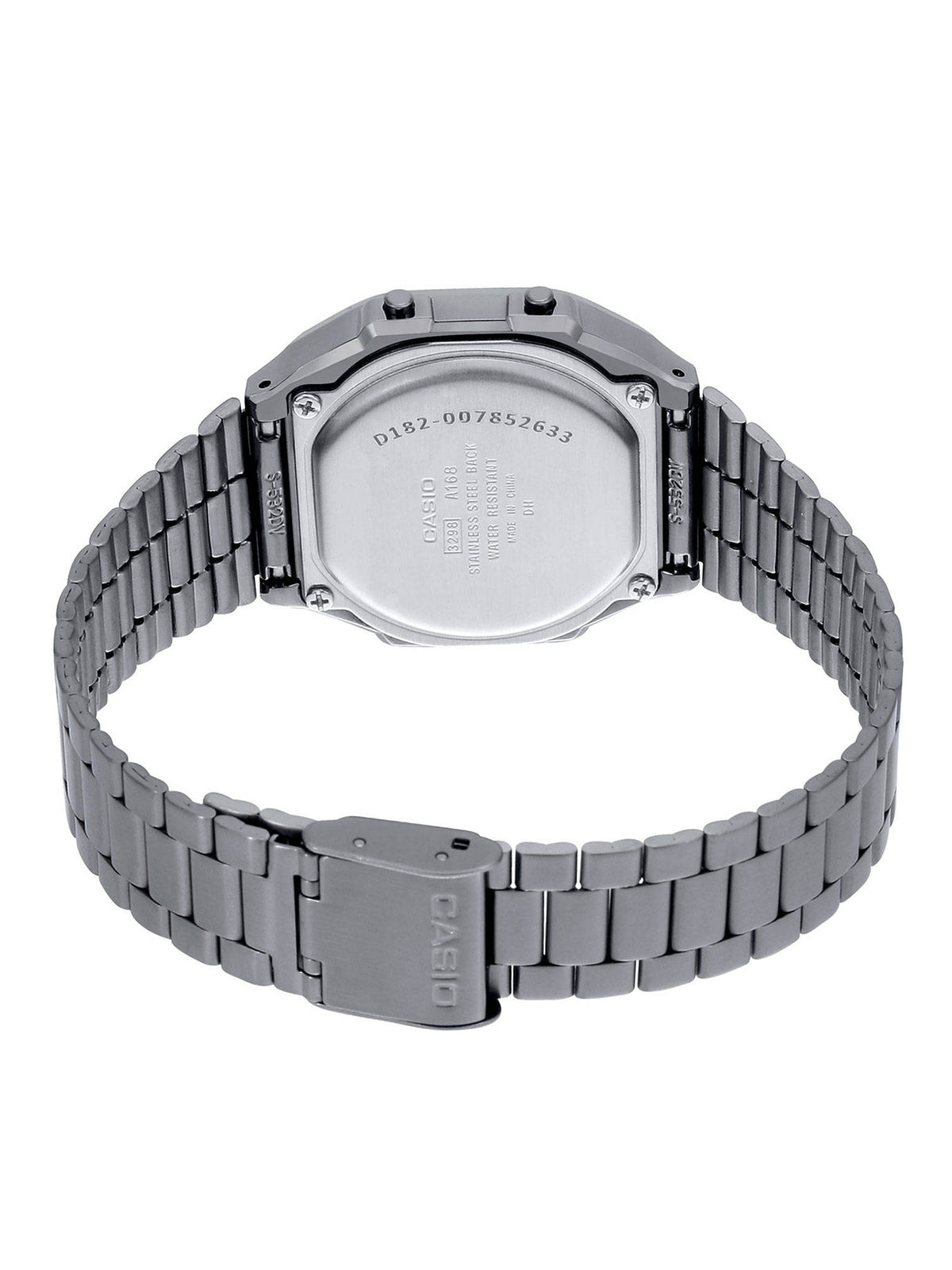 Vintage A168WGG-1BDF Black Digital Dial Black Stainless Steel Band D182 | W92 - view 4